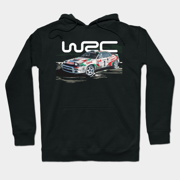 Drifting Toyota Celica st185 Carlos Sainz Monte Carlo wrc Hoodie by cowtown_cowboy